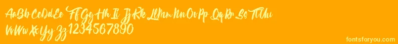 CalypsokaOne Font – Yellow Fonts on Orange Background