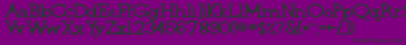 Deskomora Font – Black Fonts on Purple Background