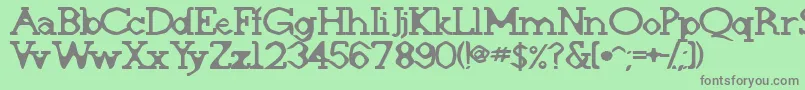 Deskomora Font – Gray Fonts on Green Background