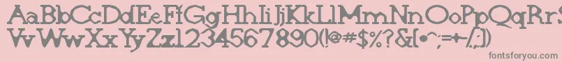 Deskomora Font – Gray Fonts on Pink Background