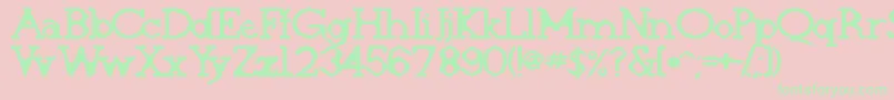 Deskomora Font – Green Fonts on Pink Background