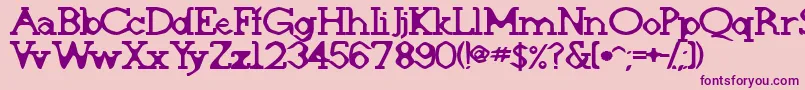 Deskomora Font – Purple Fonts on Pink Background