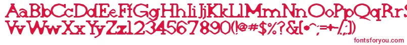 Deskomora Font – Red Fonts on White Background