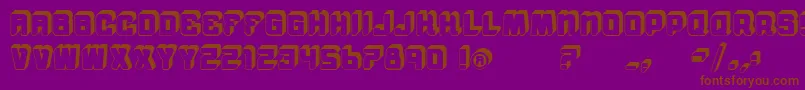 VtksMorningRain3D Font – Brown Fonts on Purple Background