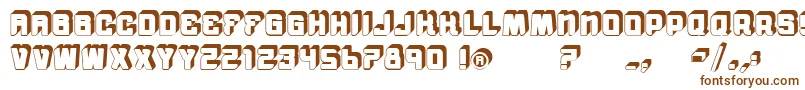 VtksMorningRain3D-fontti – ruskeat fontit valkoisella taustalla