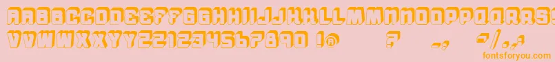 VtksMorningRain3D Font – Orange Fonts on Pink Background