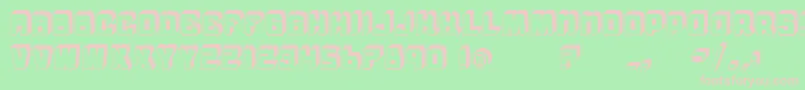 Шрифт VtksMorningRain3D – розовые шрифты на зелёном фоне