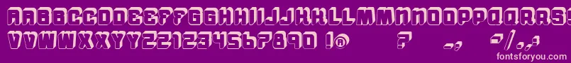 VtksMorningRain3D Font – Pink Fonts on Purple Background