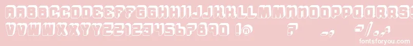 VtksMorningRain3D Font – White Fonts on Pink Background