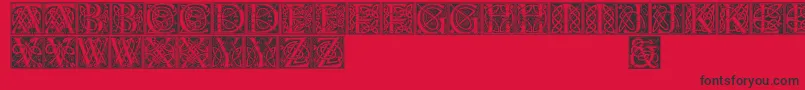 Celticeels Font – Black Fonts on Red Background