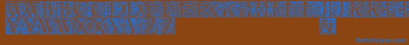 Celticeels Font – Blue Fonts on Brown Background