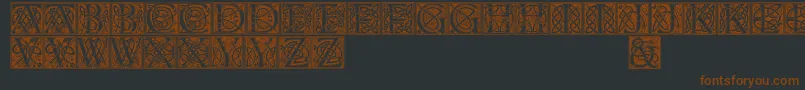 Celticeels Font – Brown Fonts on Black Background