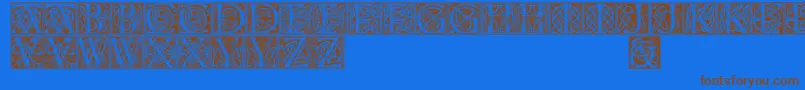 Celticeels Font – Brown Fonts on Blue Background