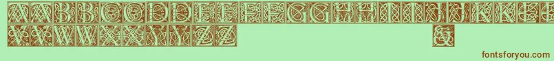 Celticeels Font – Brown Fonts on Green Background