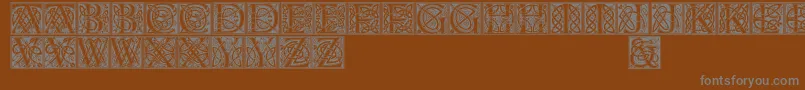 Celticeels Font – Gray Fonts on Brown Background