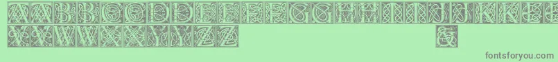Celticeels Font – Gray Fonts on Green Background