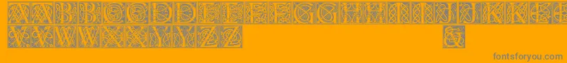 Celticeels Font – Gray Fonts on Orange Background