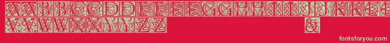 Celticeels Font – Green Fonts on Red Background