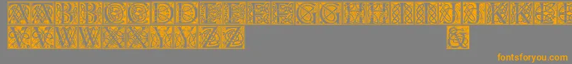 Celticeels Font – Orange Fonts on Gray Background