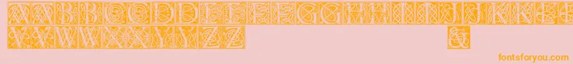 Celticeels Font – Orange Fonts on Pink Background