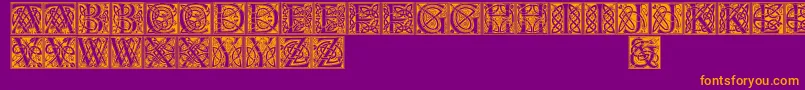 Celticeels Font – Orange Fonts on Purple Background