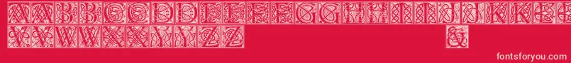 Celticeels Font – Pink Fonts on Red Background