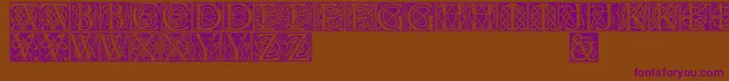 Celticeels Font – Purple Fonts on Brown Background