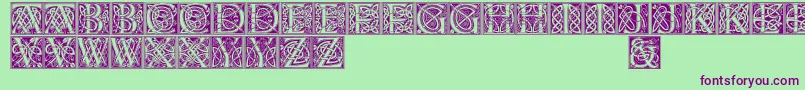 Celticeels Font – Purple Fonts on Green Background