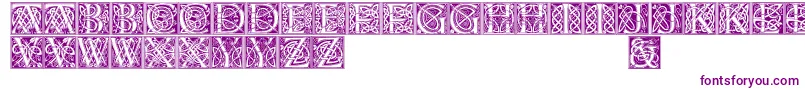 Celticeels-Schriftart – Violette Schriften auf weißem Hintergrund
