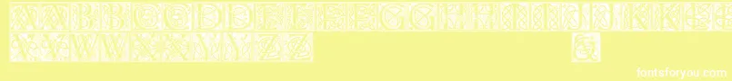 Celticeels Font – White Fonts on Yellow Background