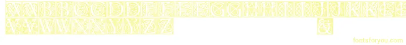 Celticeels Font – Yellow Fonts on White Background