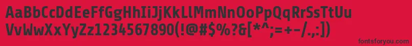 ShareBold Font – Black Fonts on Red Background