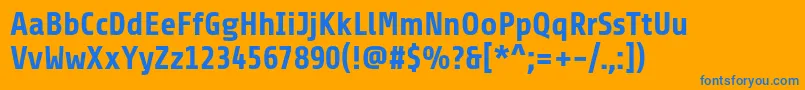 ShareBold Font – Blue Fonts on Orange Background