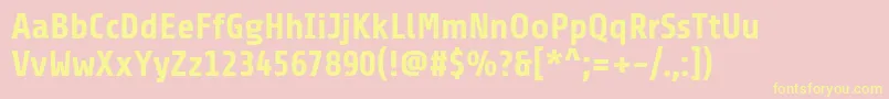 ShareBold Font – Yellow Fonts on Pink Background