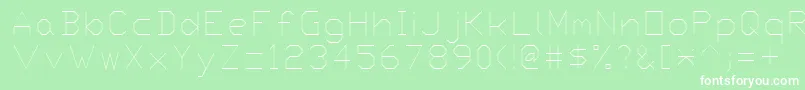 Proxy3 Font – White Fonts on Green Background