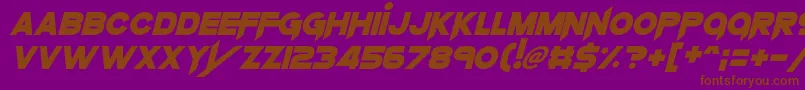 KnifePrincess Font – Brown Fonts on Purple Background