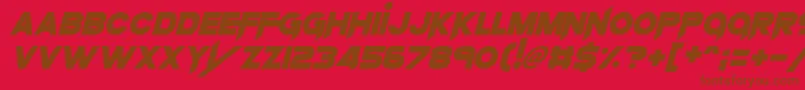 KnifePrincess-fontti – ruskeat fontit punaisella taustalla