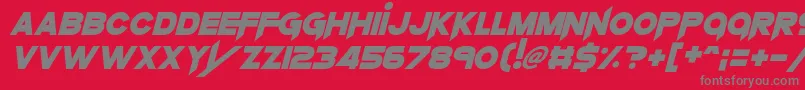 フォントKnifePrincess – 赤い背景に灰色の文字