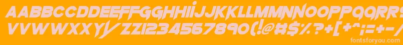 KnifePrincess Font – Pink Fonts on Orange Background