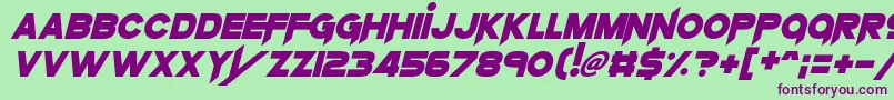 KnifePrincess Font – Purple Fonts on Green Background