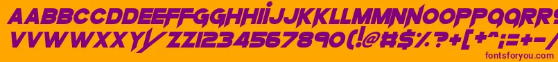 KnifePrincess Font – Purple Fonts on Orange Background