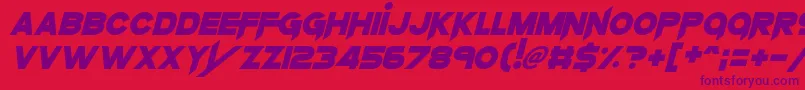 KnifePrincess Font – Purple Fonts on Red Background