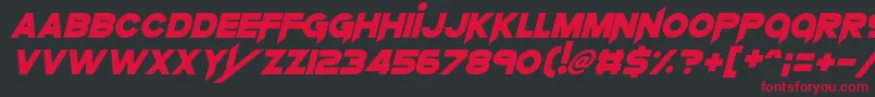 KnifePrincess Font – Red Fonts on Black Background