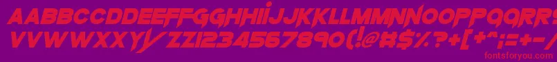 KnifePrincess Font – Red Fonts on Purple Background