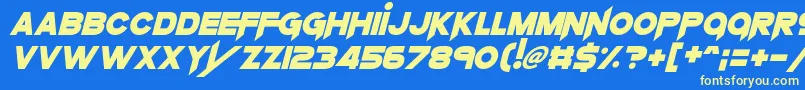 KnifePrincess Font – Yellow Fonts on Blue Background