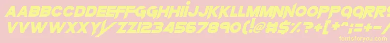 KnifePrincess Font – Yellow Fonts on Pink Background