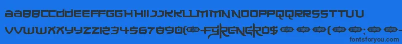 Made ffy-Schriftart – Schwarze Schriften auf blauem Hintergrund
