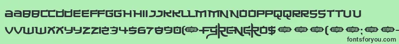 Made ffy-Schriftart – Schwarze Schriften auf grünem Hintergrund