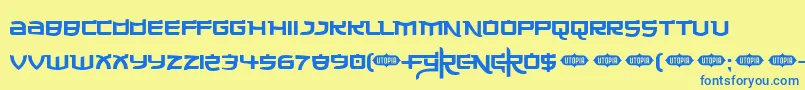Made ffy Font – Blue Fonts on Yellow Background
