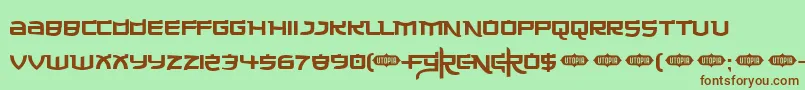 フォントMade ffy – 緑の背景に茶色のフォント